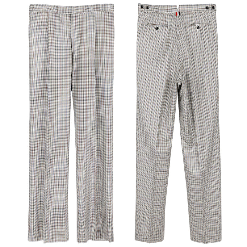 THOM BROWNE Houndstooth Wool Side Tab Single Pants Multi Color Joggers