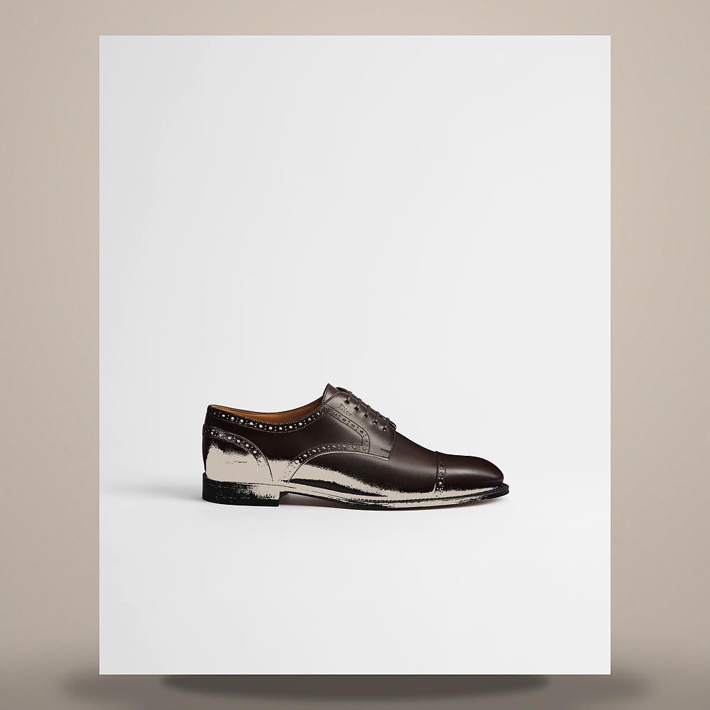 DIOR Brown Smooth Calfskin Brogue Derby Loafers 3DE459ACB H750
