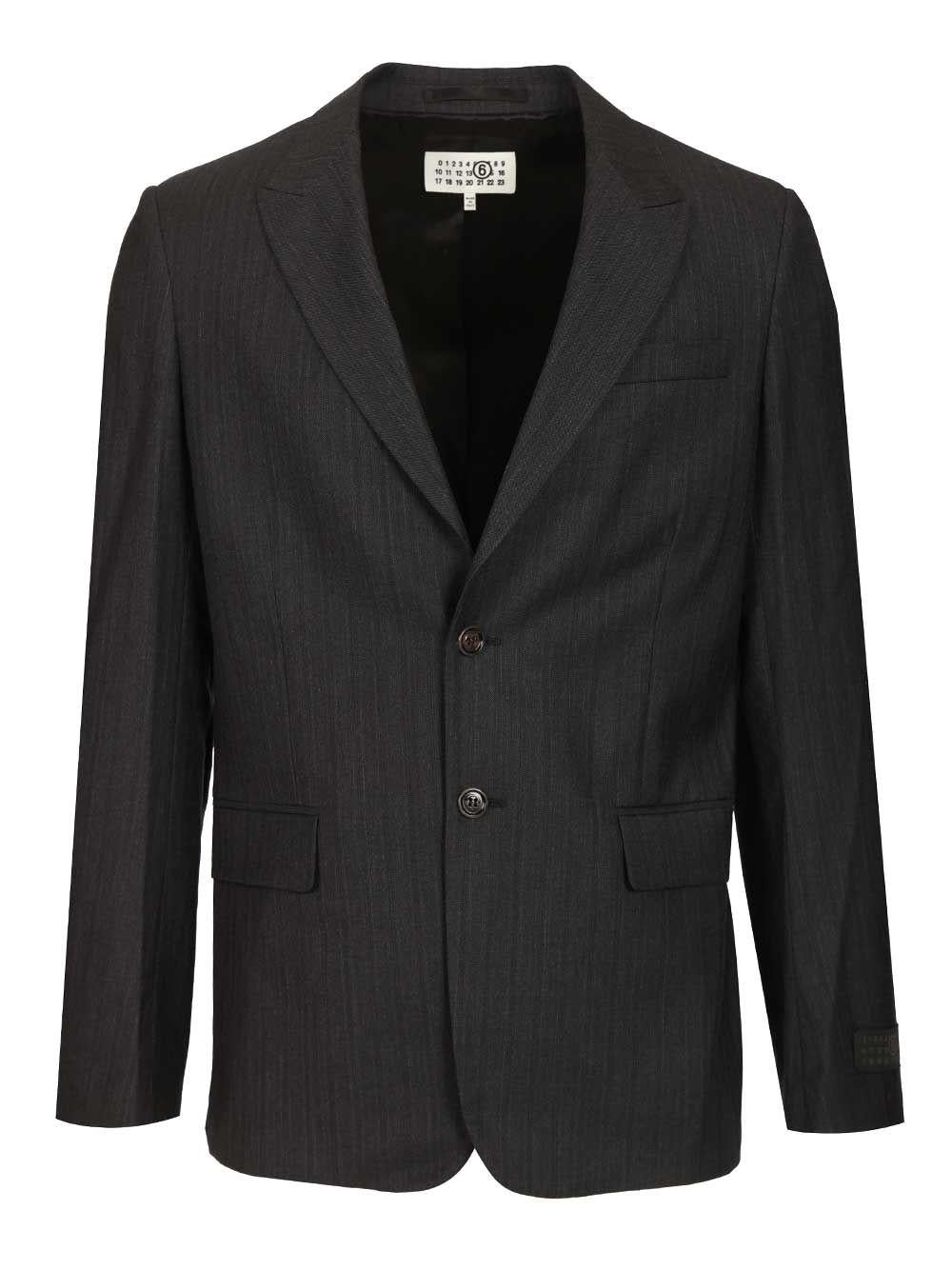 Maison Margiela Black Wool Suit Jacket