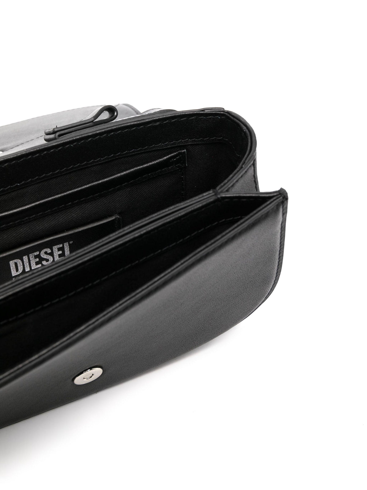 DIESEL Leather Shoulder Bag Black