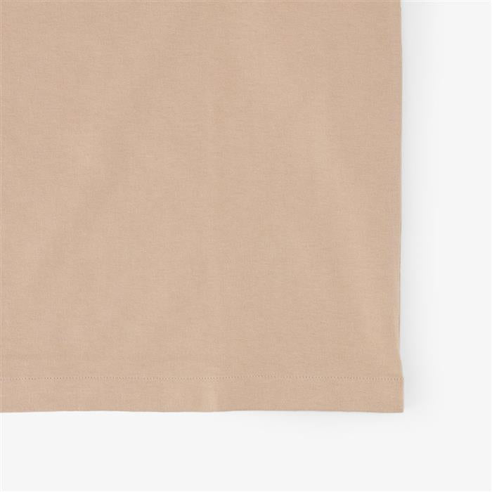 JIL SANDER Logo Short Sleeve T-Shirt for Women Beige Cotton