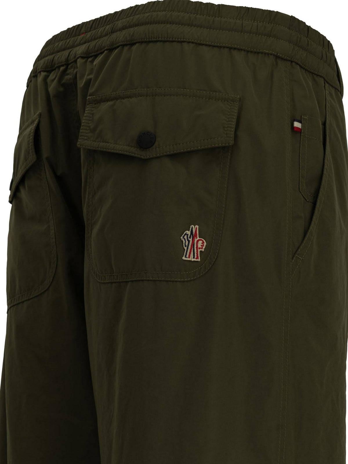 Moncler Black Wool Cropped Pants for Men