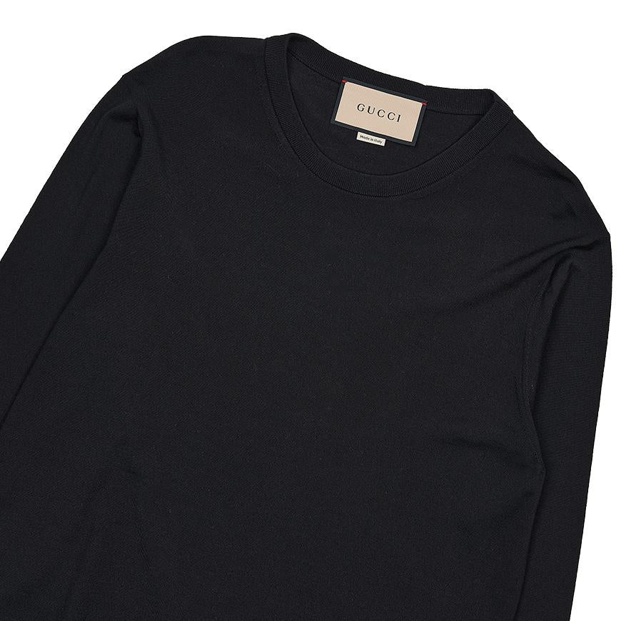 GUCCI Women's Logo Embroidered Wool Crewneck Sweater 731063 XKCZ3 1043