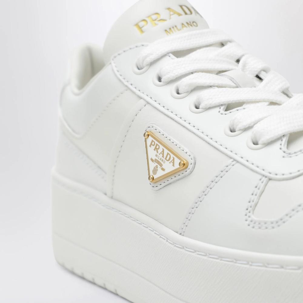 PRADA Downtown Low-Top Sneakers Women White Leather