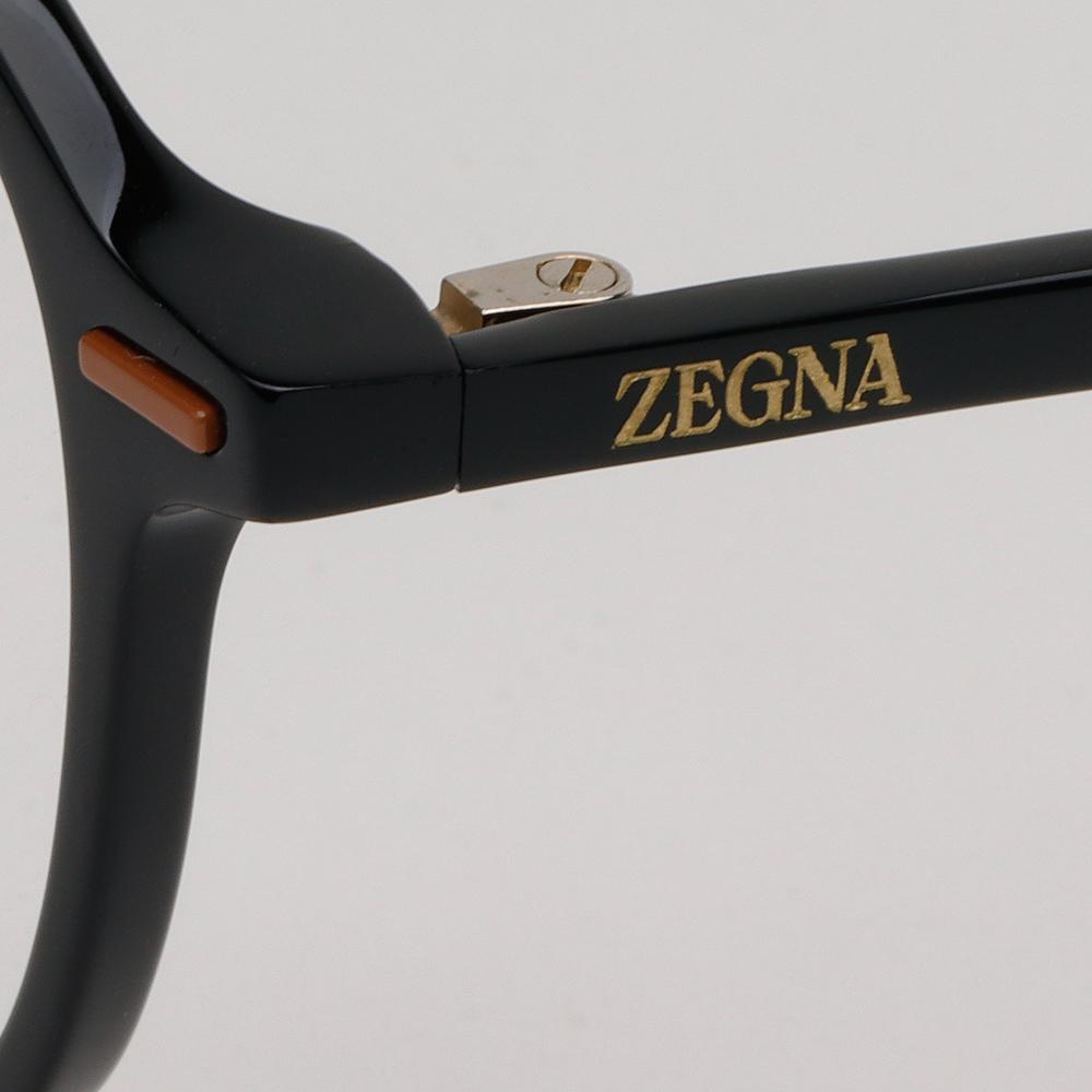 Zegna Lightweight Black Thin Acetate Square Eyeglasses Unisex EZ5255 H 001