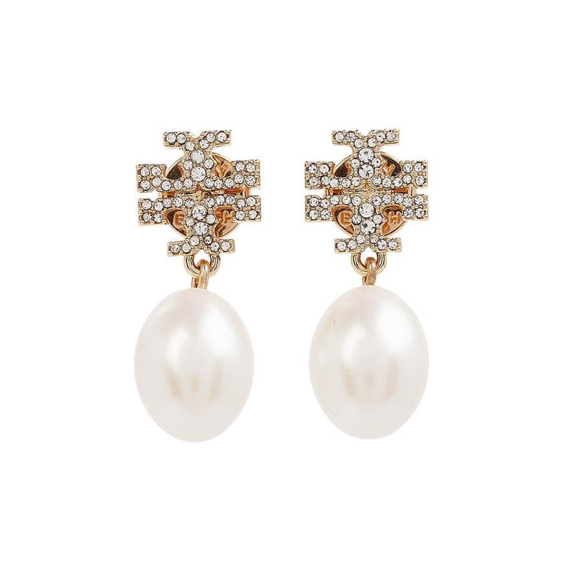 Tory Burch Kira Pave Pearl Drop Earrings