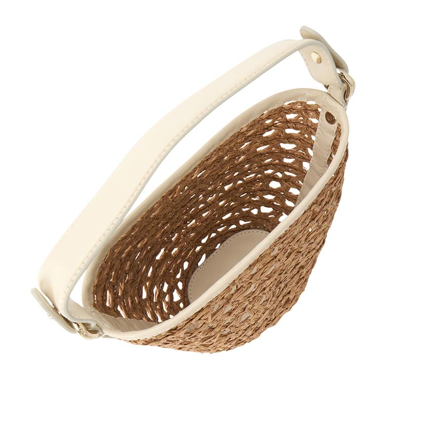 HELEN KAMINSKI Amina Raffia Lace Braid Women’s Tote Bag Nougat