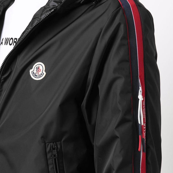 Moncler NECKER Logo Line Puffer Jacket Black 1A000 05 68352 999