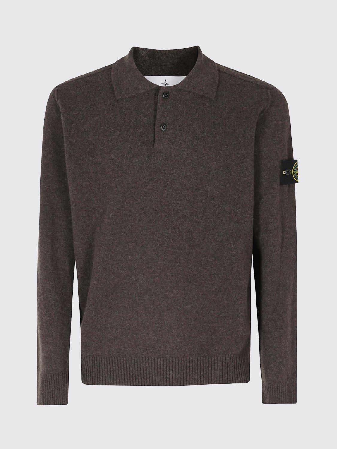 STONE ISLAND Green Wool Turtleneck Knit Sweater for Men