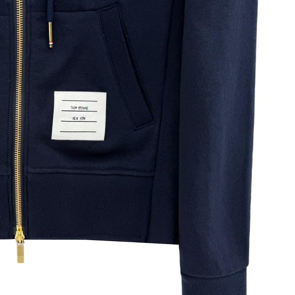 THOM BROWNE 4-Bar Armband Zip Hoodie for Women