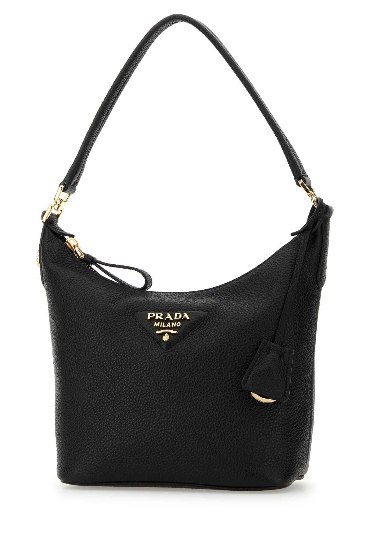 PRADA Brown Leather Shoulder Bag