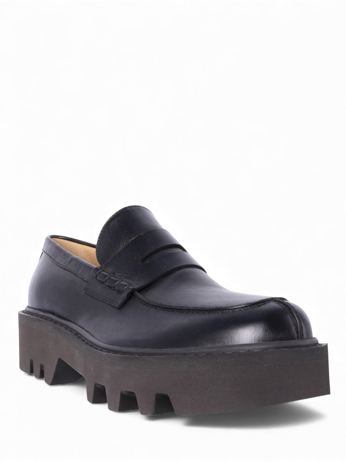 Dries Van Noten Women's Platform Black Penny Loafers WW232 772 QU127 900