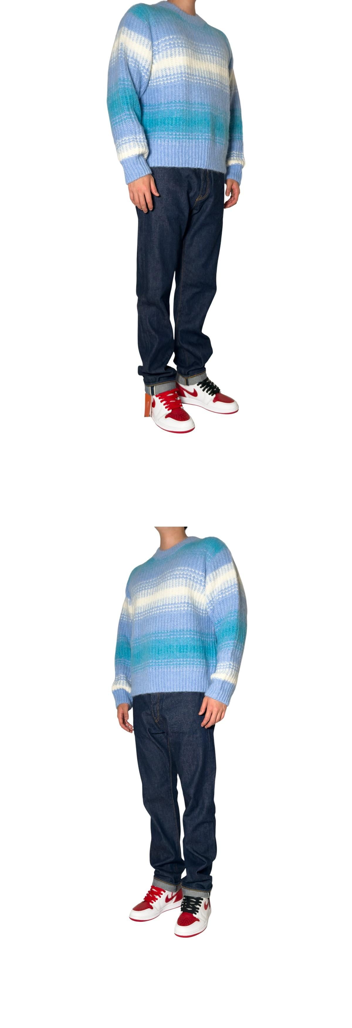 KENZO Speed Stripe Alpaca Wool Crewneck Sweater