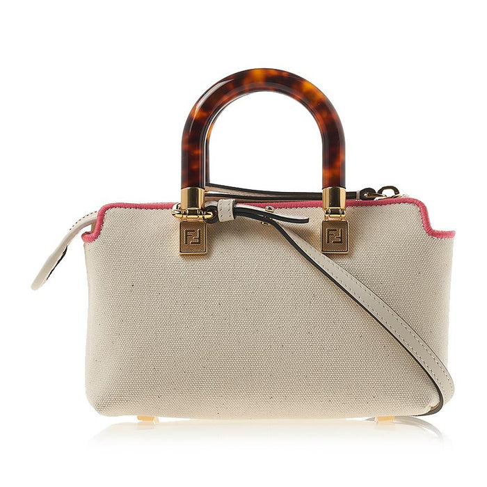 FENDI By The Way Mini Boston Tote Bag Navy Leather