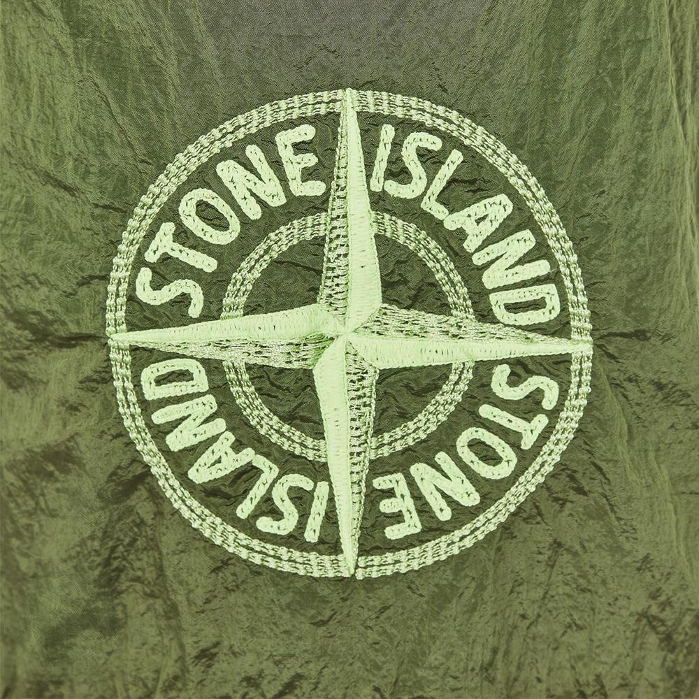 STONE ISLAND Khaki Logo Embroidered Swim Shorts