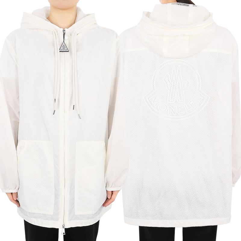 Moncler Women’s IOLE Hooded Long Jacket White