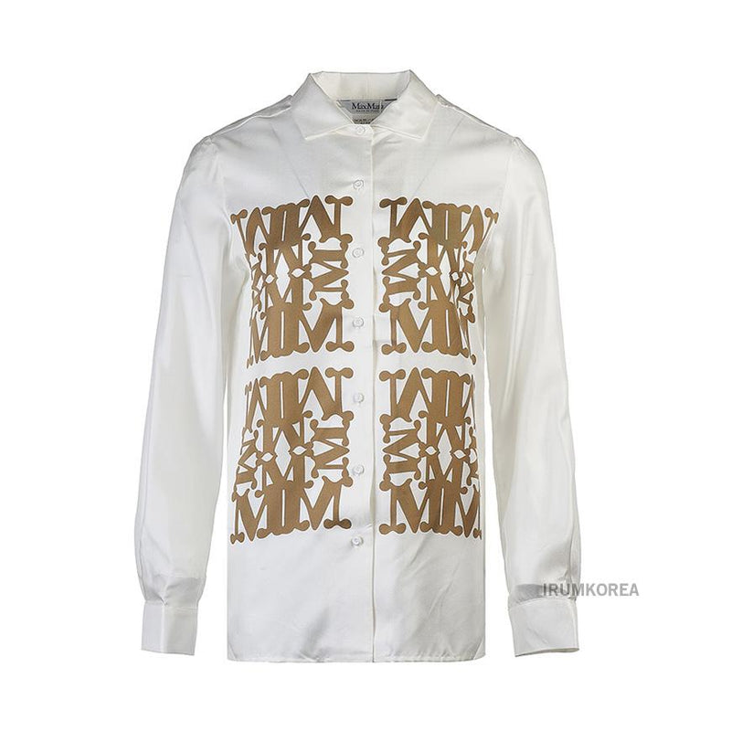 Max Mara Women’s Legno Silk Shirt White