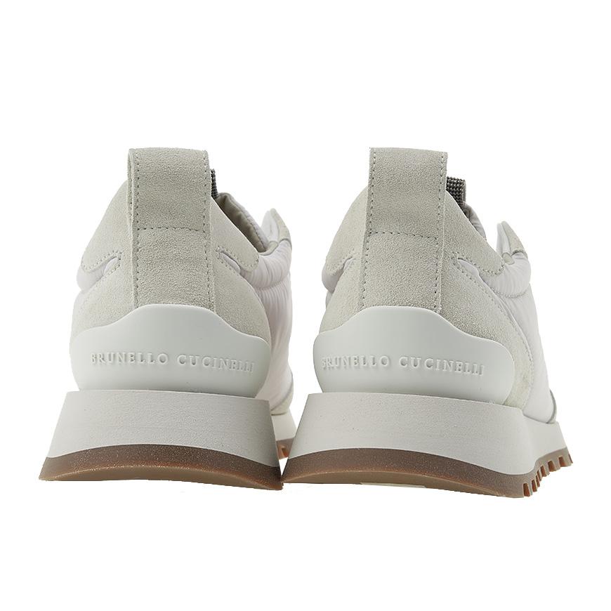 Brunello Cucinelli Women’s Precious Low-Top Sneakers White Leather