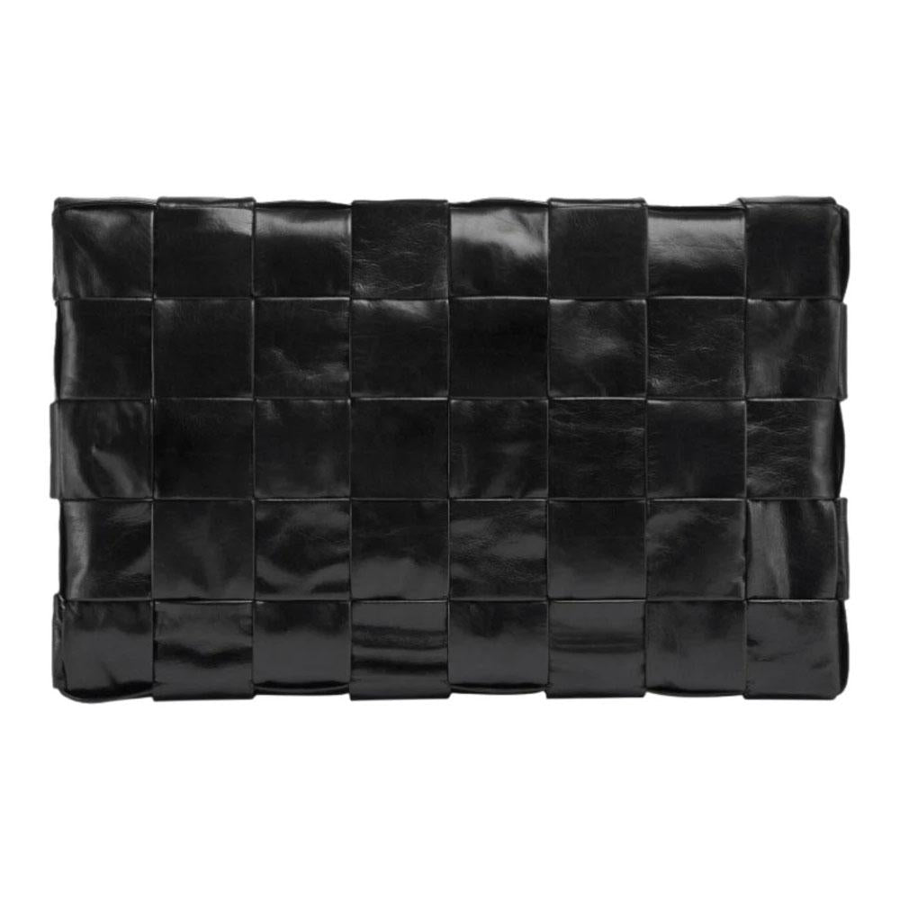 Bottega Veneta Black Leather Cassette Crossbody Bag for Men