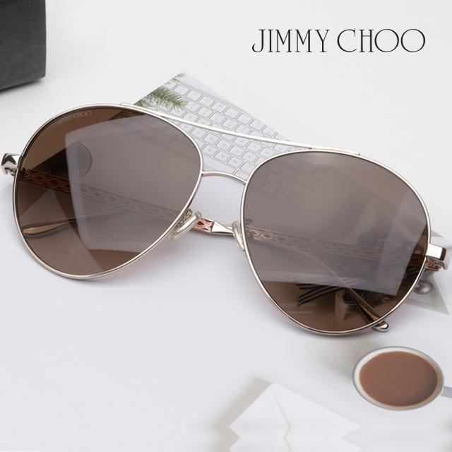 Jimmy Choo Oversized Double Bridge Aviator Sunglasses Asian Fit NORIA F S Y11