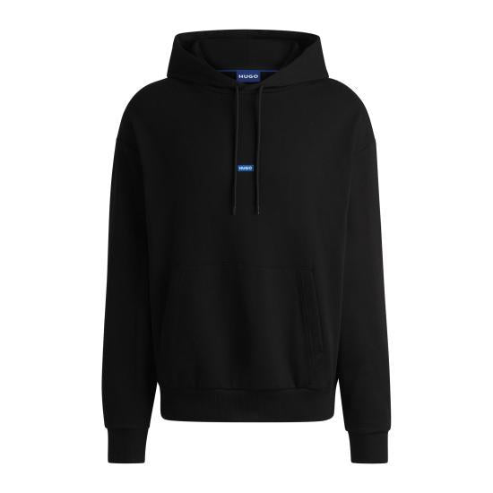 HUGO BOSS Women’s Cotton Fleece Hoodie Pullover Sweatshir 50522374 001 BLACK DOM