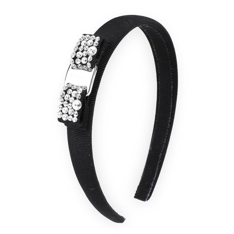 Ferragamo Women Vara Crystal Headband Black
