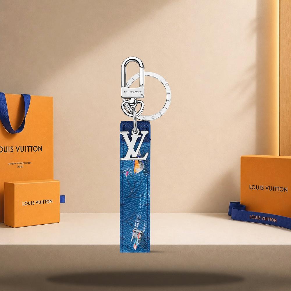 Louis Vuitton Blue LV Dragonne Sport Key Holder Bag Charm M04172