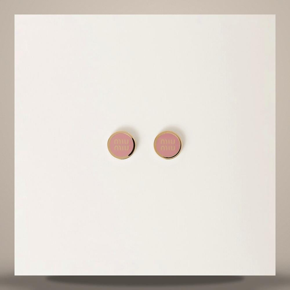 Miu Miu Enamel Metal Earrings