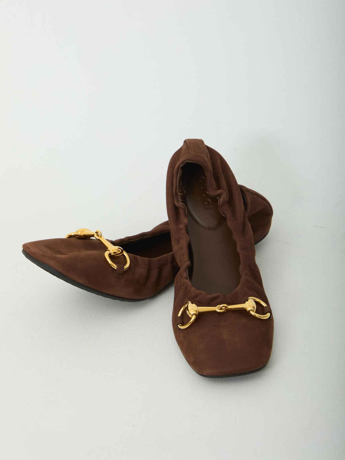 GUCCI Leather Flat Shoes Black Women’s Ballet Flats