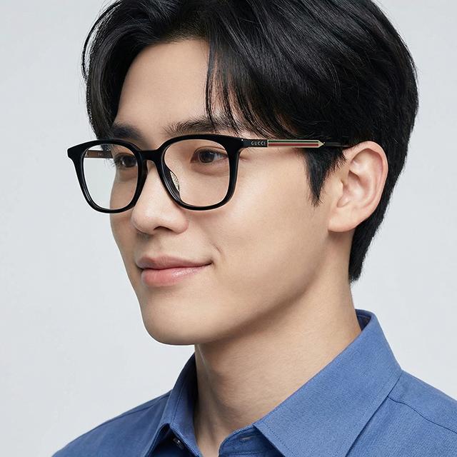 GUCCI Black Acetate Full-Rim Eyeglass Frames GG0831OA 001 Unisex