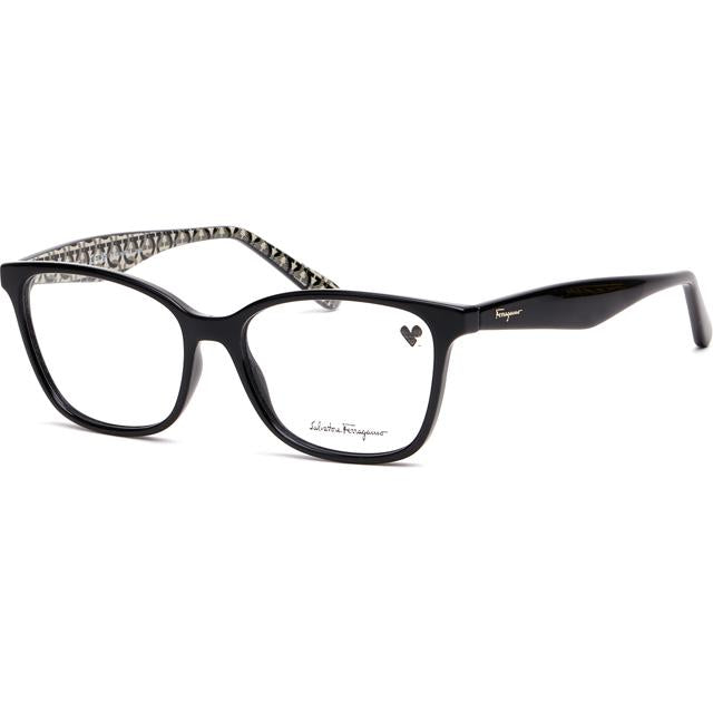 Ferragamo Square Acetate Eyeglass Frames Unisex SF2918 001
