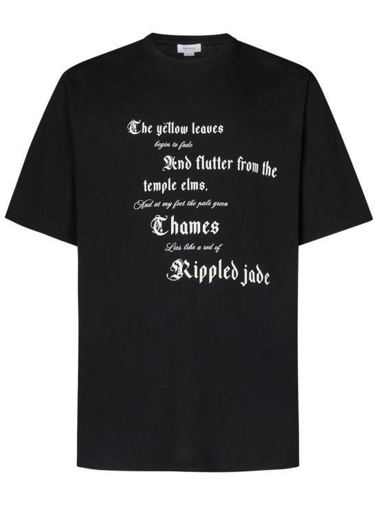 Alexander Mcqueen Text Print T-Shirt for Men 815069 QTAC7 0526