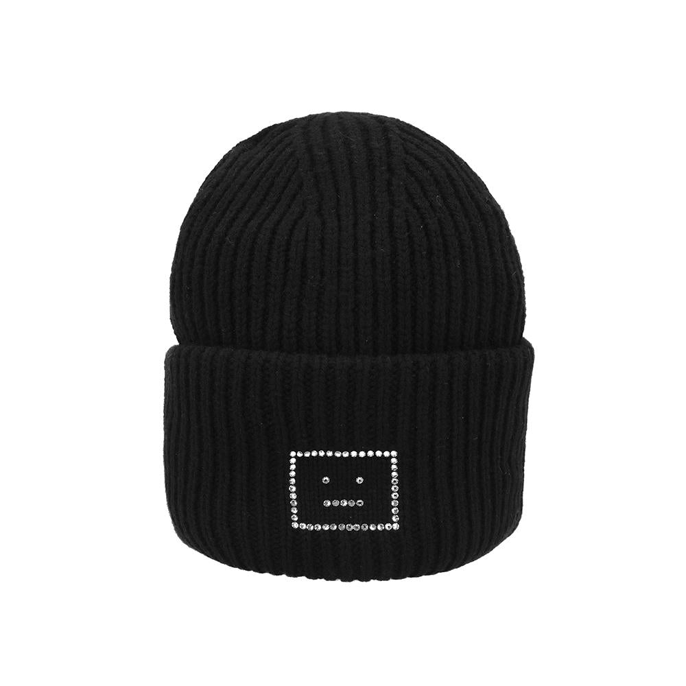 Acne Studios Unisex Knit Beanie Hat C40390 BLACK