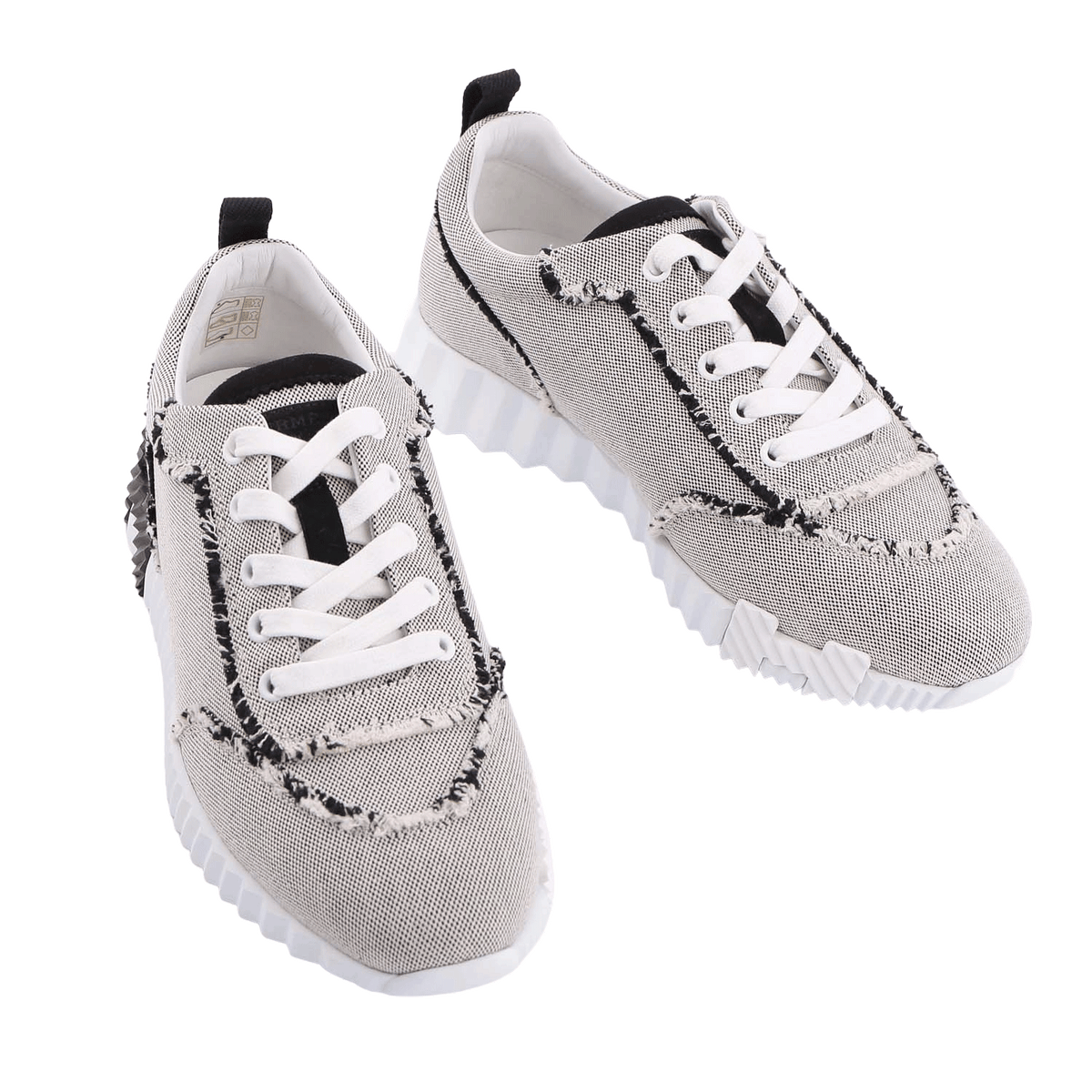 HERMES Noir Bouncing Low Top Sneakers Unisex