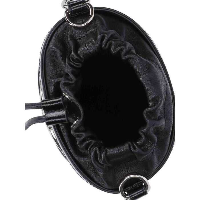 Vivienne Westwood Kitty Small Bucket Bag Black Leather Tote