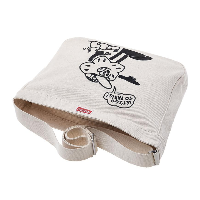 KENZO Boke Boy Canvas Shoulder Bag for Women