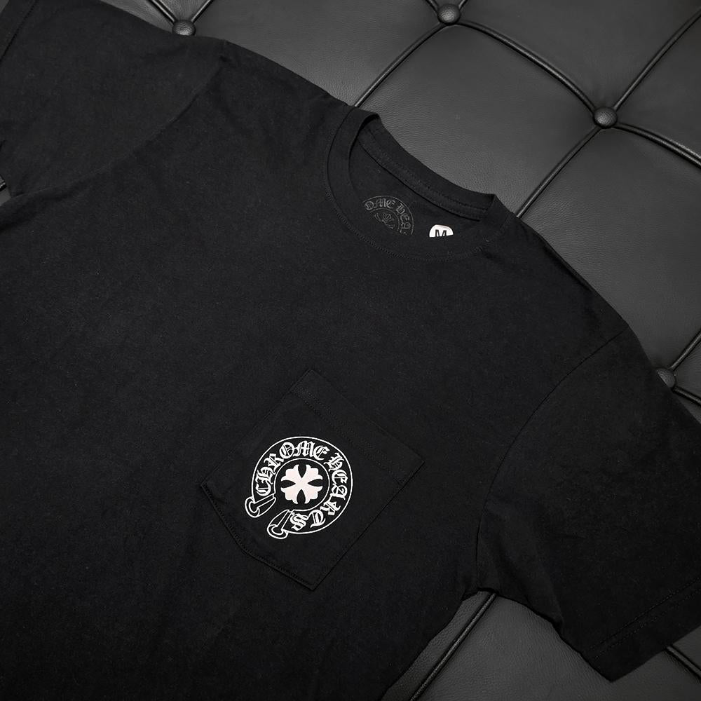Chrome Hearts Black White Matty Boy Back Logo Lettering Print T-Shirt