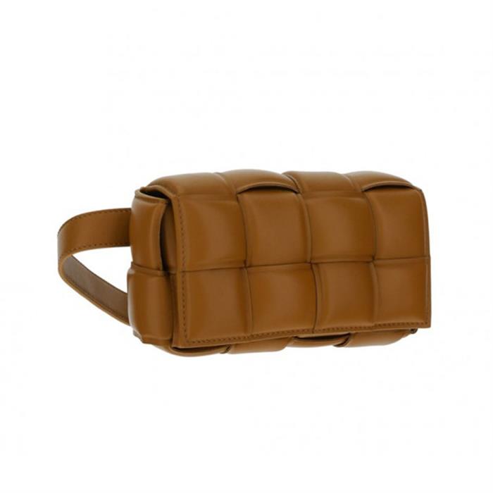 Bottega Veneta Camel Padded Cassette Belt Bag