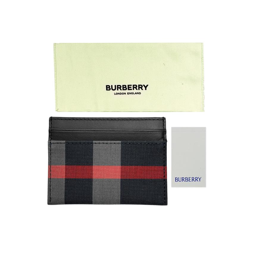 BURBERRY Navy Leather Sandon Card Holder Wallet