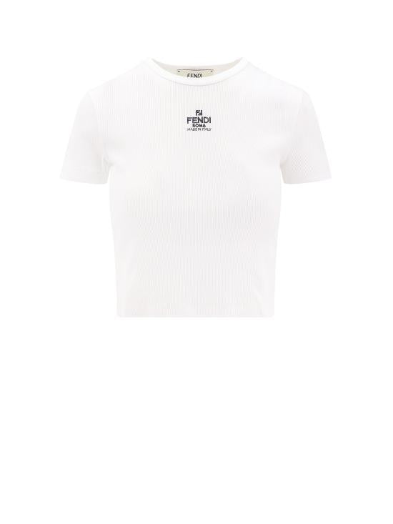 FENDI White Short Sleeve T-Shirt