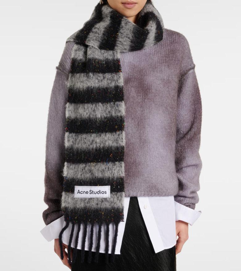 Acne Studios Brushed Alpaca Wool Silk Scarf