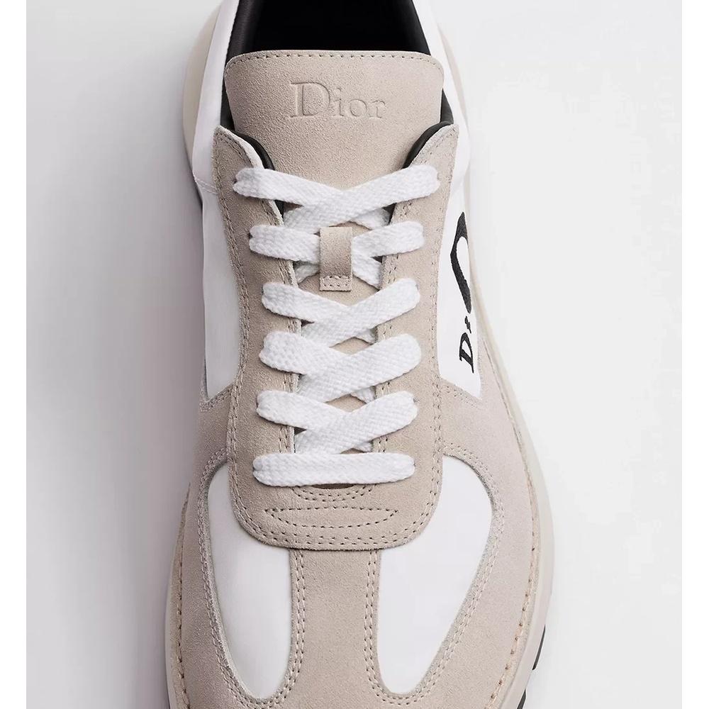 DIOR Squash Low-Top Sneakers Men’s White Navy Leather