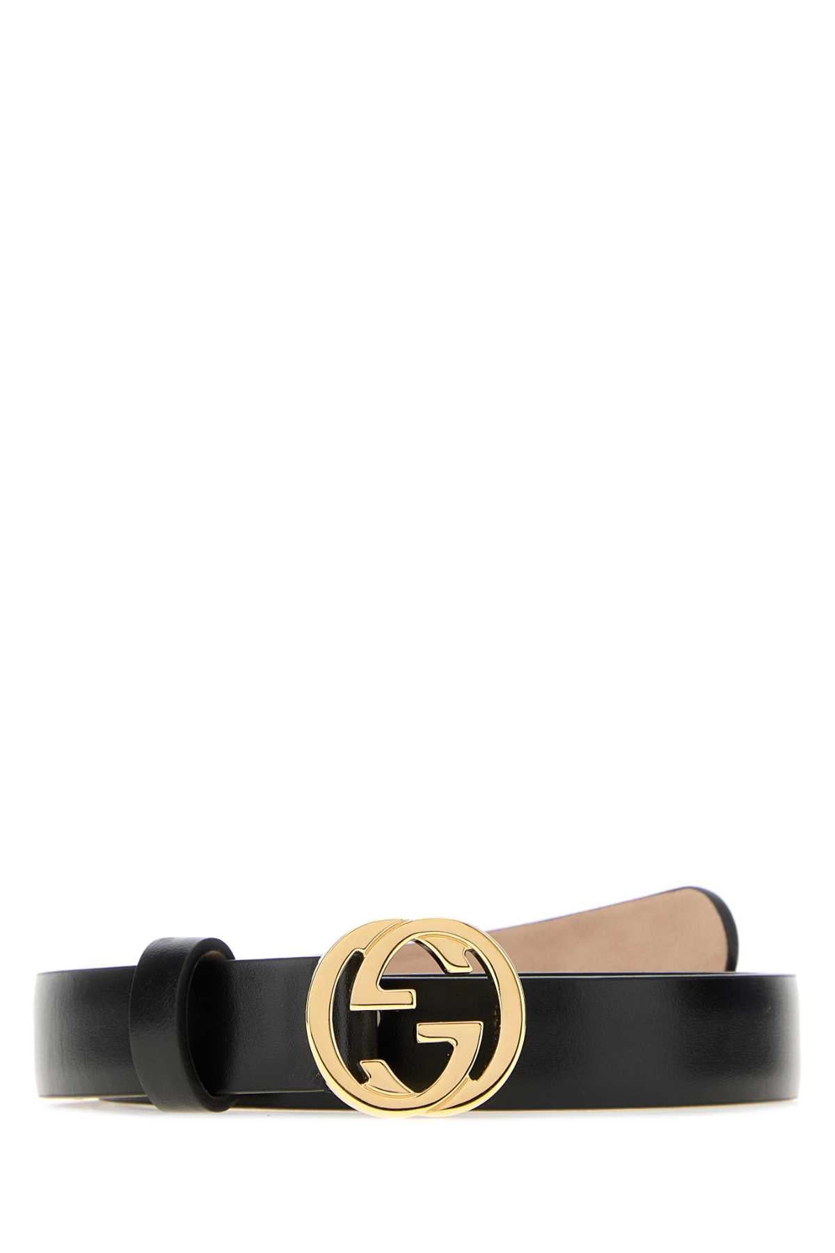 GUCCI Black Leather Belt