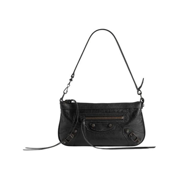 BALENCIAGA Black City Pouch on Strap Shoulder Bag