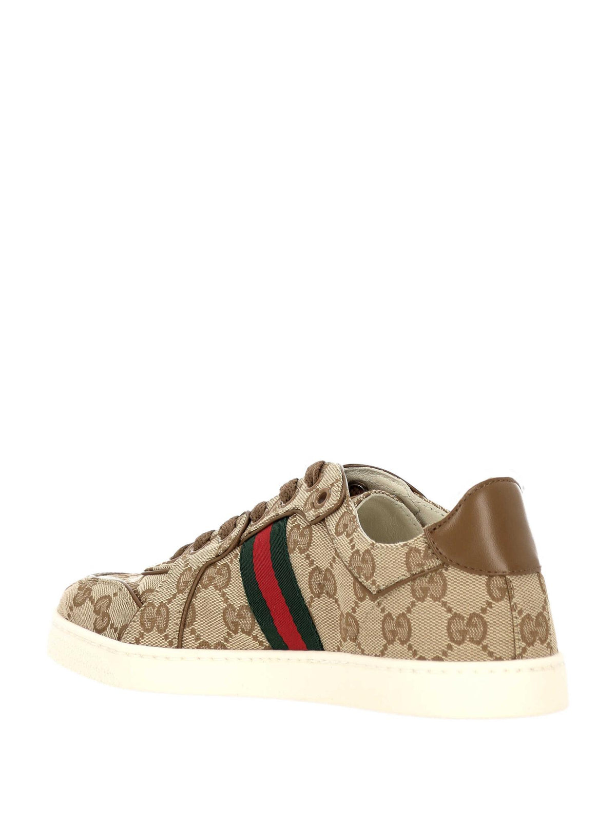 GUCCI White Leather Low-Top Sneakers