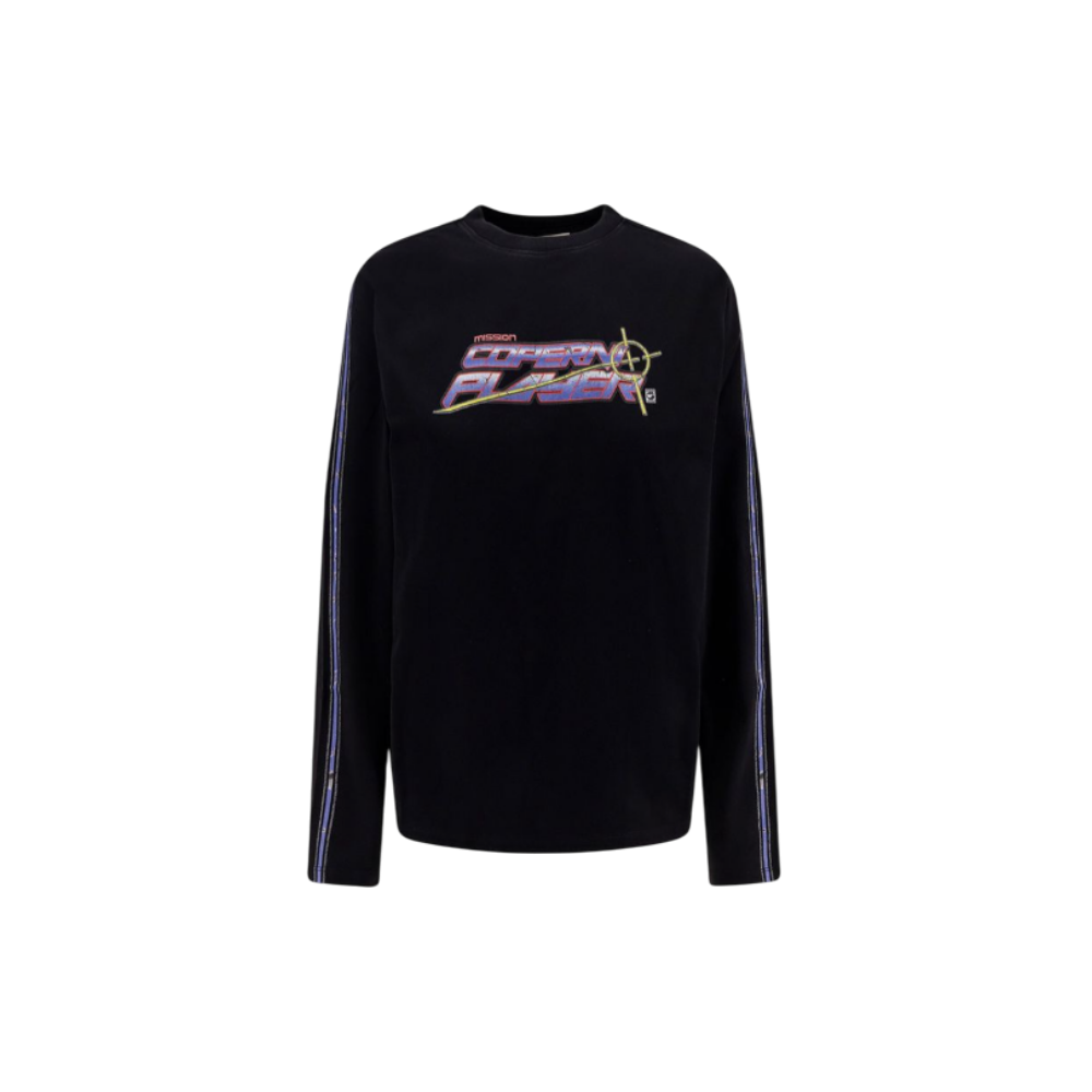 COPERNI Logo Print Long Sleeve T-Shirt Black Women COPJS16PF5041 BLKMUL
