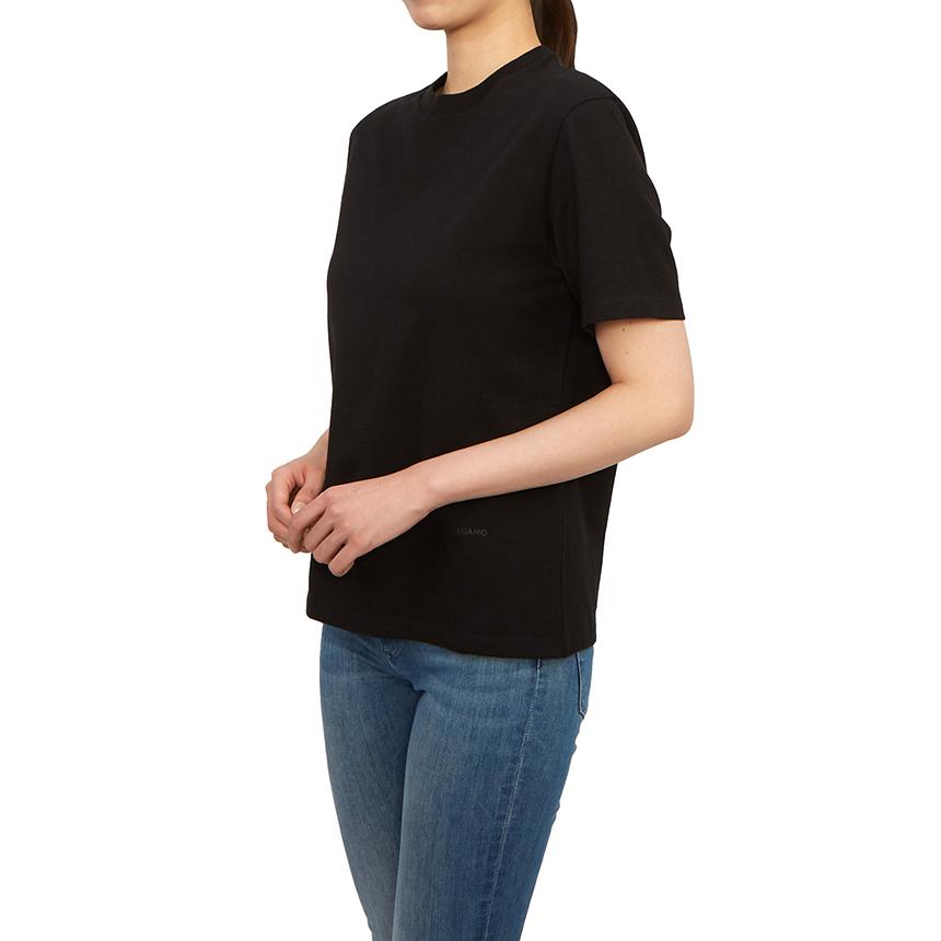 Ferragamo Women’s Short Sleeve T-Shirt Black 0765439