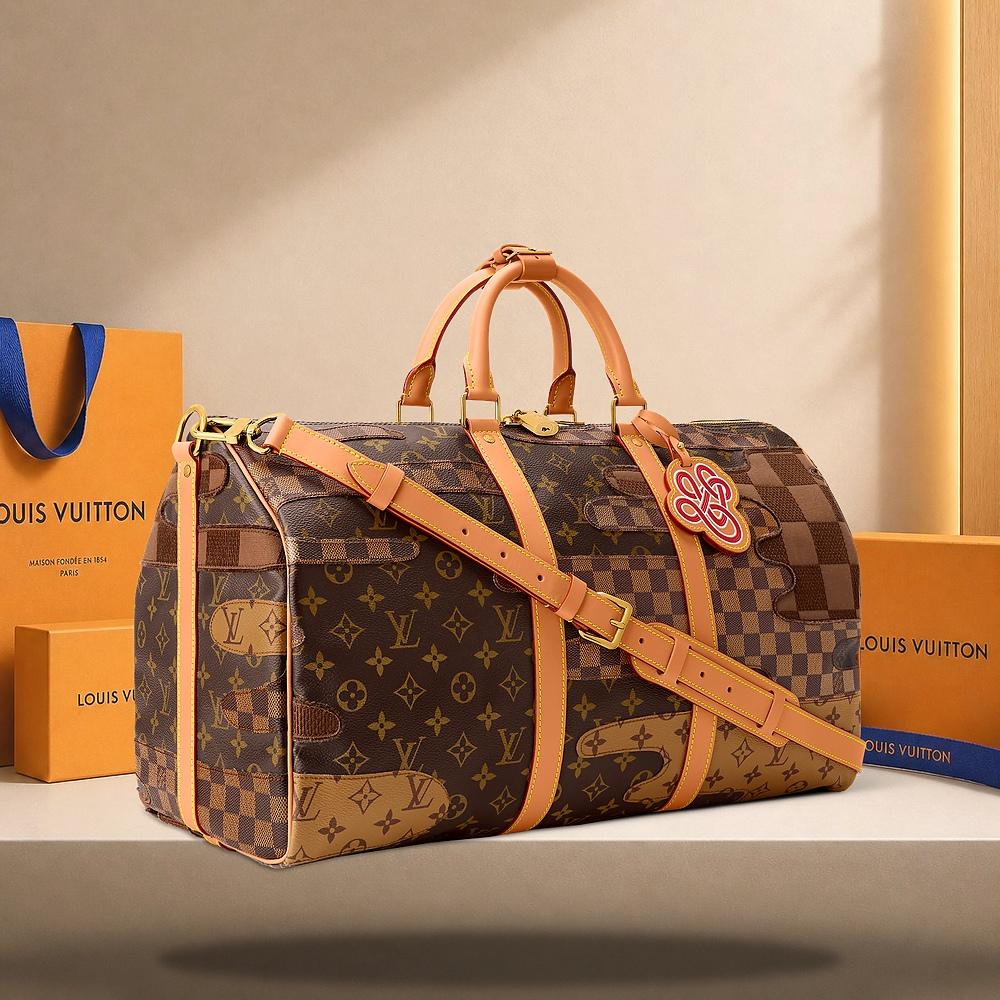 Louis Vuitton Keepall Bandouliere 50 Brown Tote Bag M26119