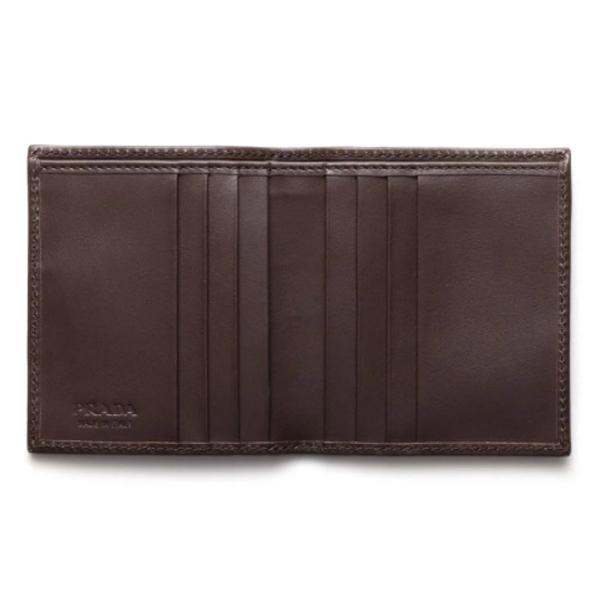 PRADA Triangle Logo Re-Nylon Leather Bifold Wallet Men Blue Cof 2MO004 384 F0C1B
