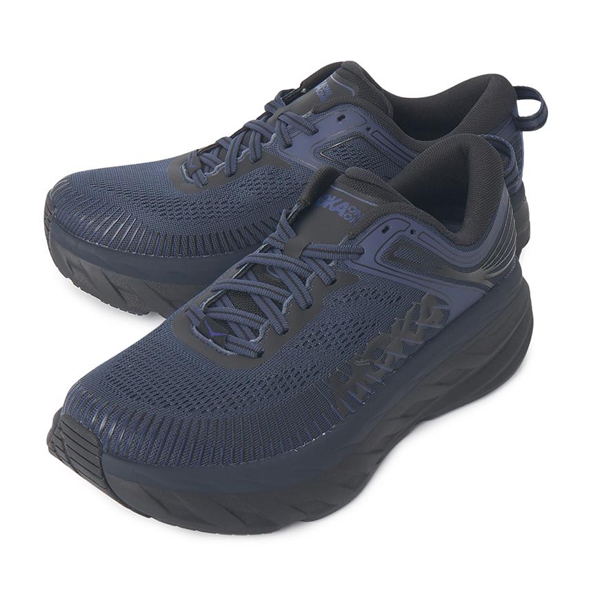 HOKA Bondi 7 Men’s Running Shoes Low-Top Sneakers Navy/Black